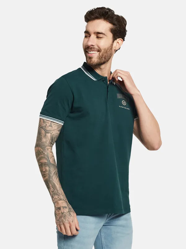 Octave Polo Collar Cotton T-Shirt