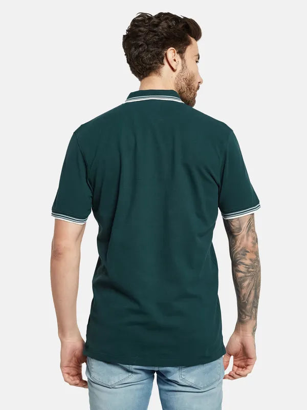 Octave Polo Collar Cotton T-Shirt