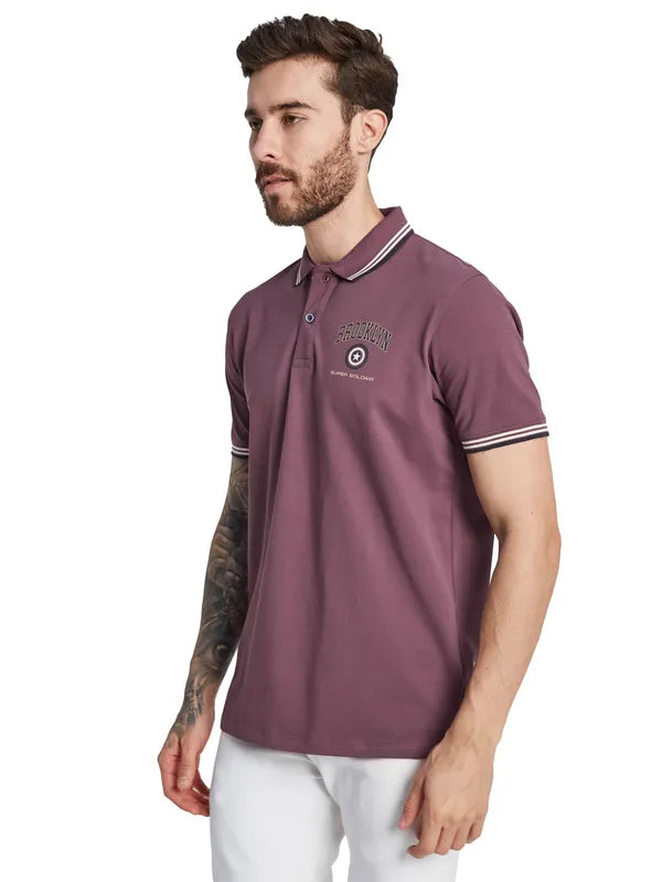 Octave Men Solid Polo Collar T-Shirt