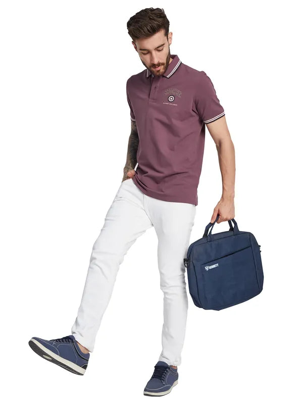 Octave Men Solid Polo Collar T-Shirt
