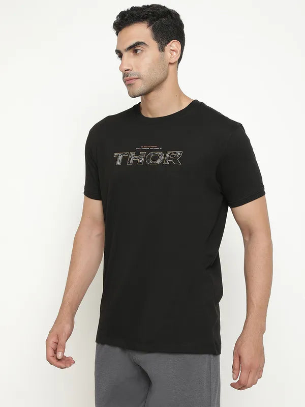 Octave Typography Printed Cotton Casual T-Shirt