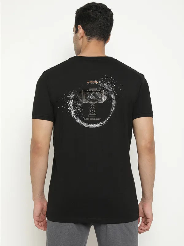 Octave Typography Printed Cotton Casual T-Shirt