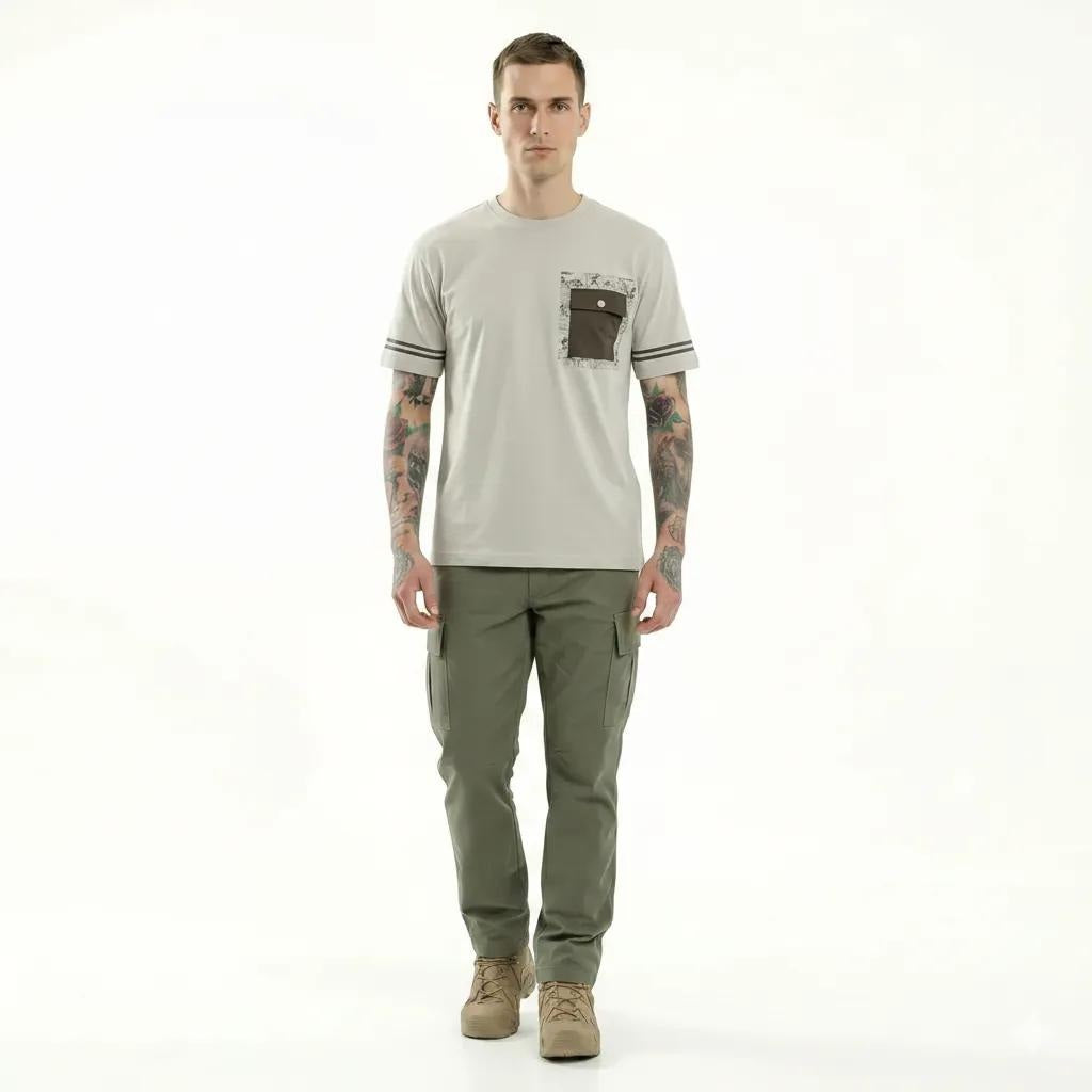 Men Printed Pockets T-shirt
