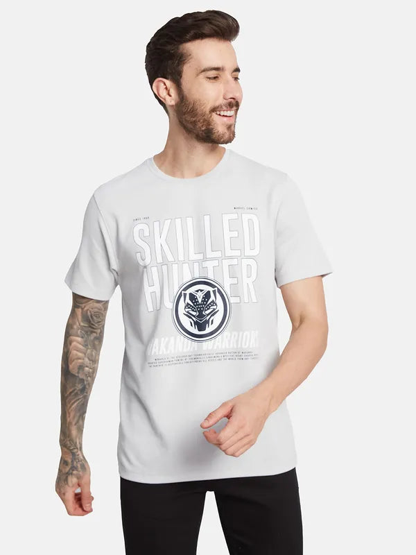 Octave Typography Printed Cotton T-Shirt