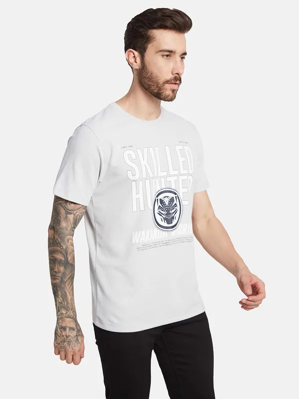 Octave Typography Printed Cotton T-Shirt