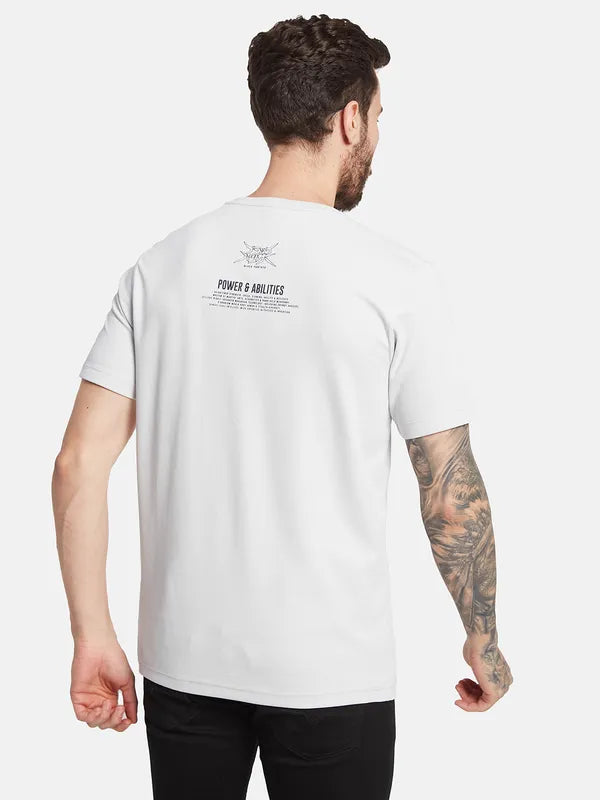 Octave Typography Printed Cotton T-Shirt