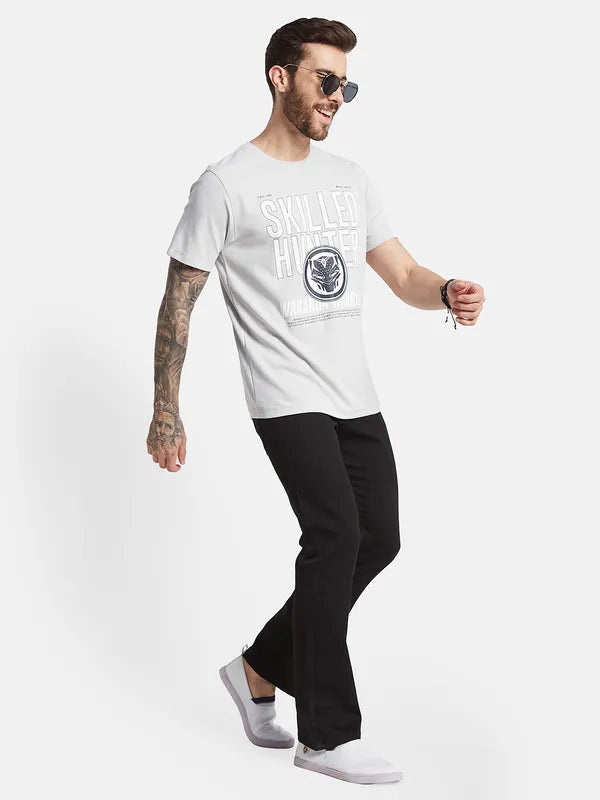 Octave Typography Printed Cotton T-Shirt