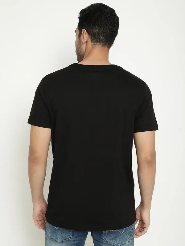 Octave Typography Printed Cotton T-Shirt