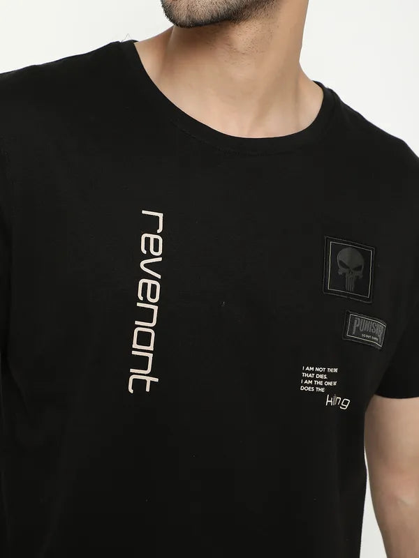 Octave Typography Printed Cotton T-Shirt