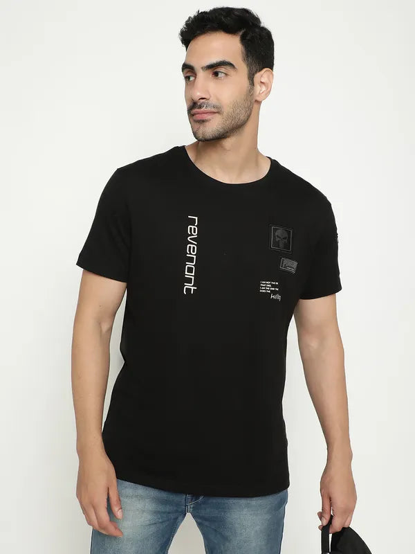 Octave Typography Printed Cotton T-Shirt