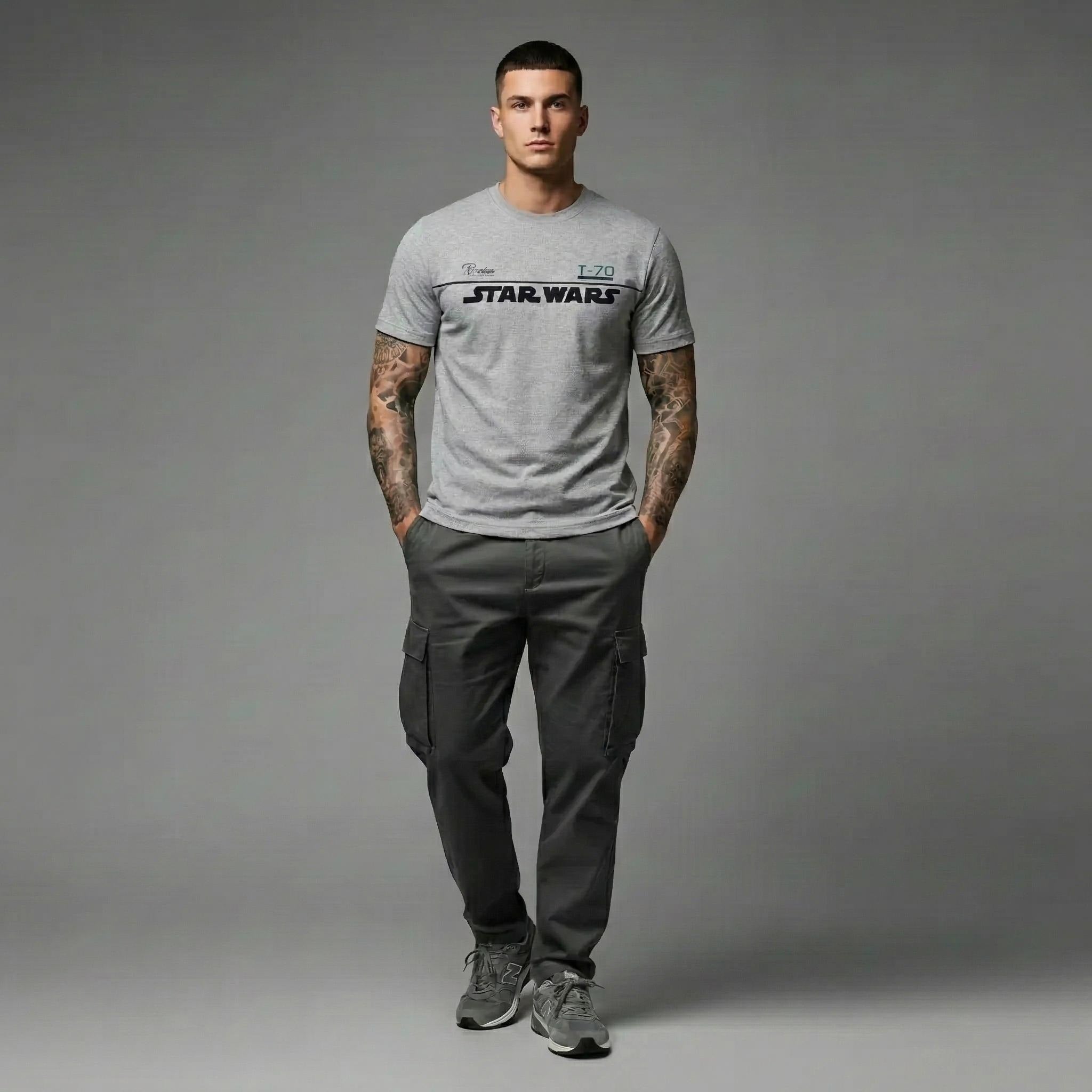 Men Typography Star Wars Printed T-shirt