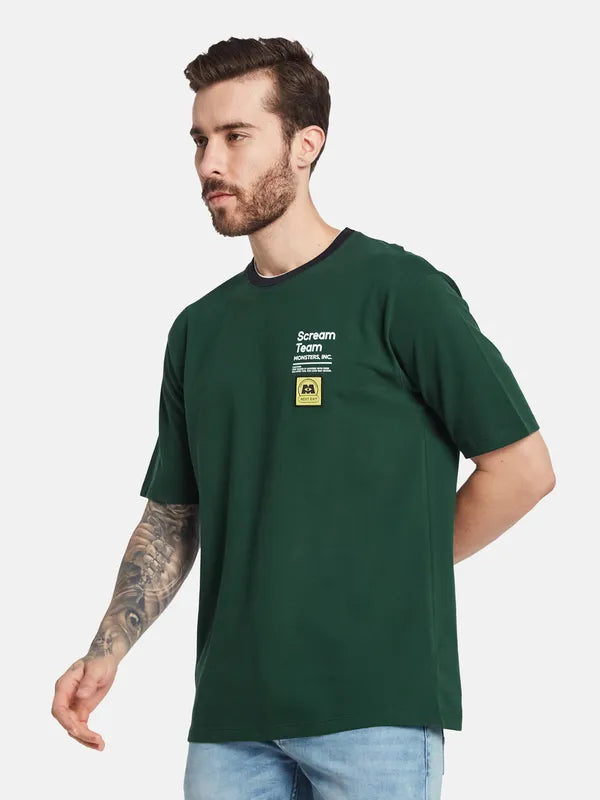 Octave Men Typography Printed Round Neck T-Shirt