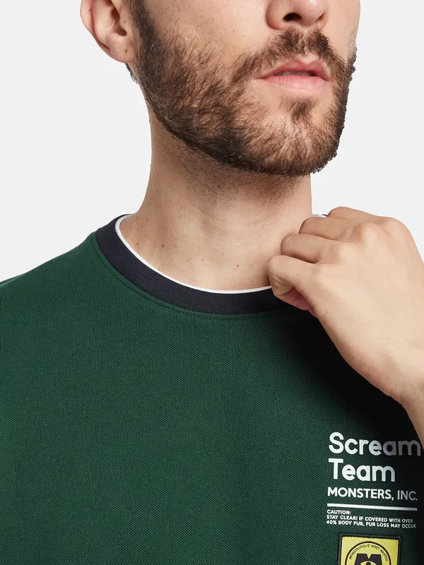 Octave Men Typography Printed Round Neck T-Shirt