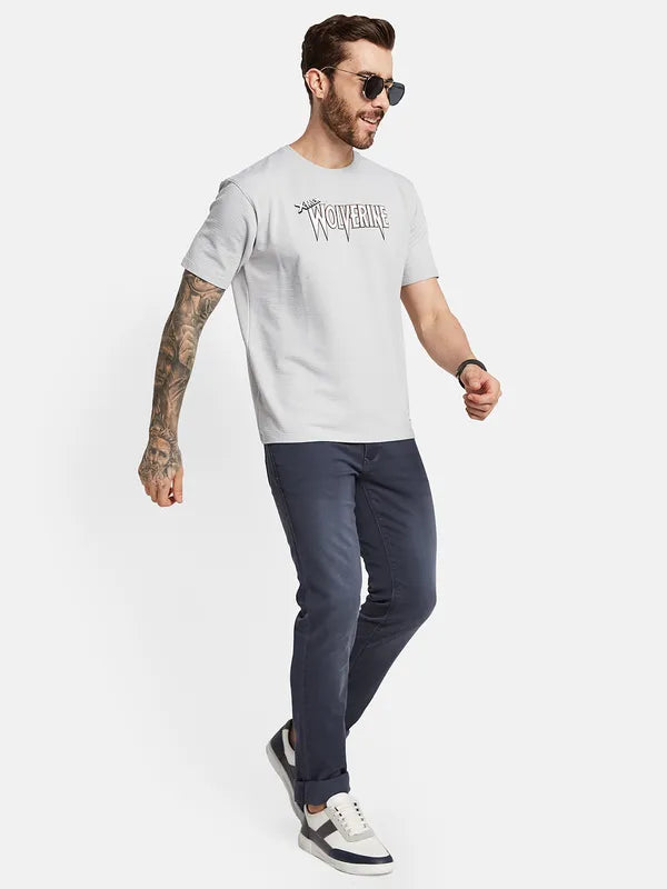 Octave Men X-Men Typography Printed Round Neck Cotton T-Shirt