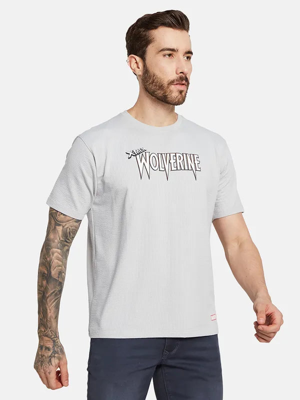Octave Men X-Men Typography Printed Round Neck Cotton T-Shirt