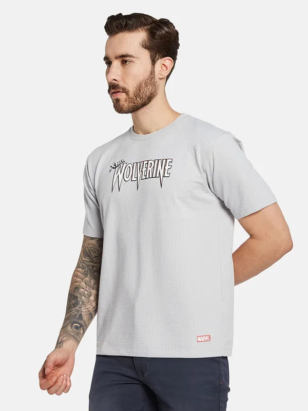 Octave Men X-Men Typography Printed Round Neck Cotton T-Shirt