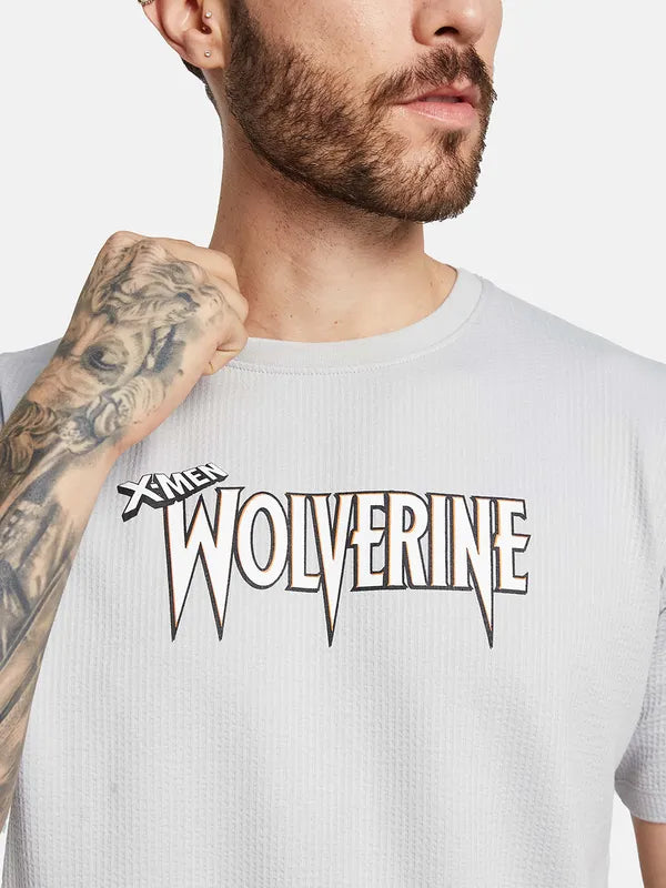 Octave Men X-Men Typography Printed Round Neck Cotton T-Shirt