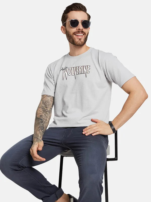 Octave Men X-Men Typography Printed Round Neck Cotton T-Shirt