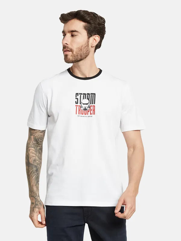 Octave Typography Printed Cotton T-Shirt