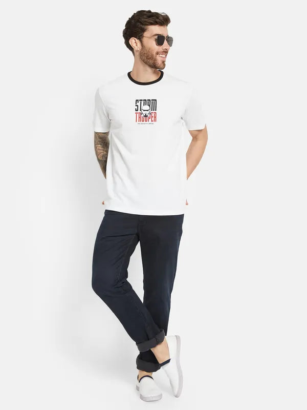 Octave Typography Printed Cotton T-Shirt