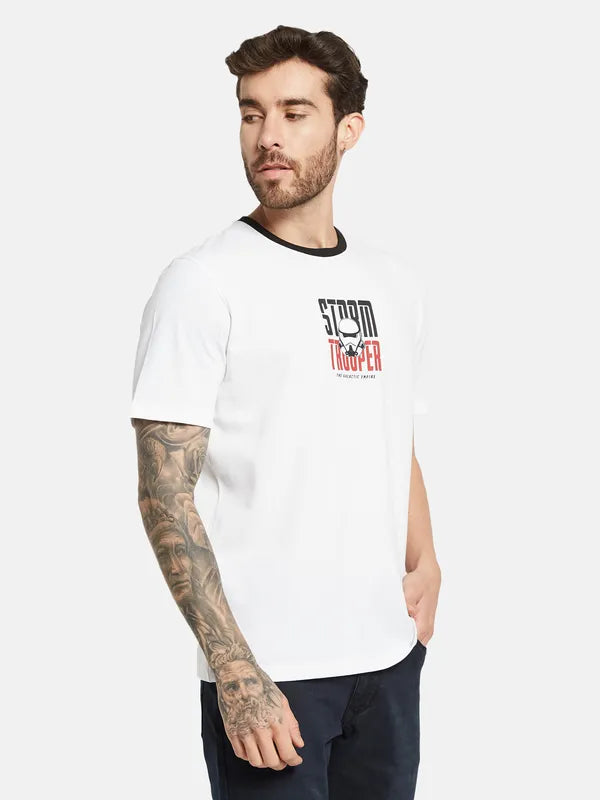 Octave Typography Printed Cotton T-Shirt