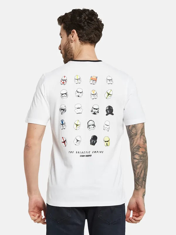 Octave Typography Printed Cotton T-Shirt