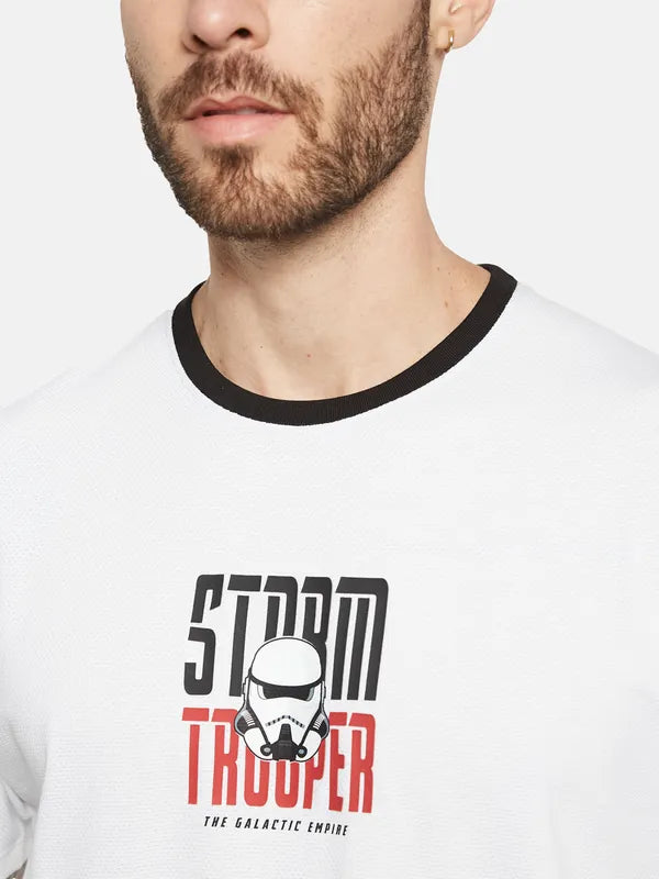 Octave Typography Printed Cotton T-Shirt