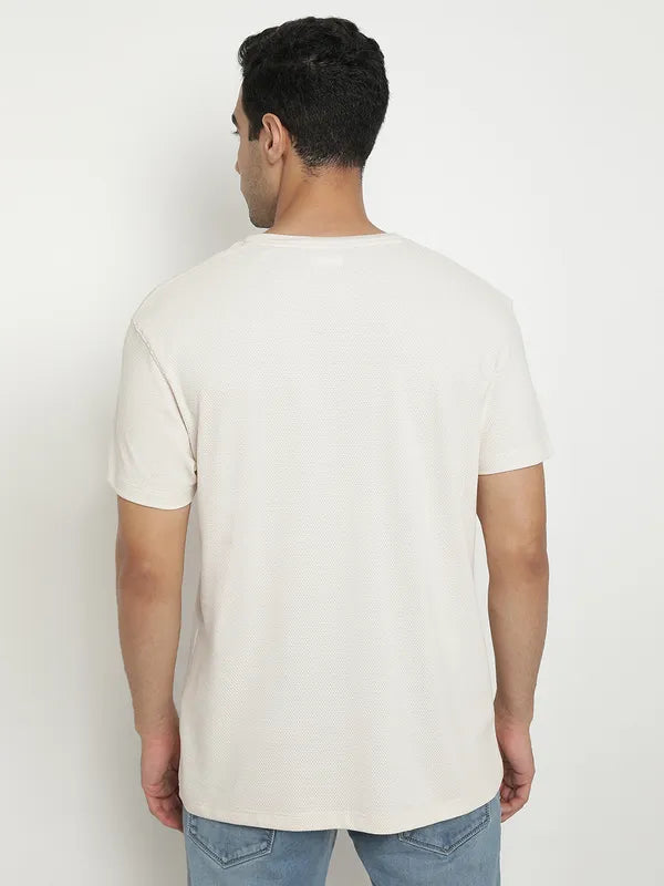 Octave Typography Captain America Printed Short Sleeves Cotton T-Shirt