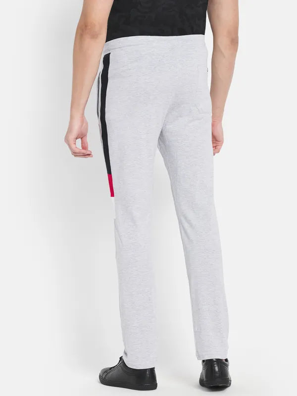Men Grey Melange Trackpants