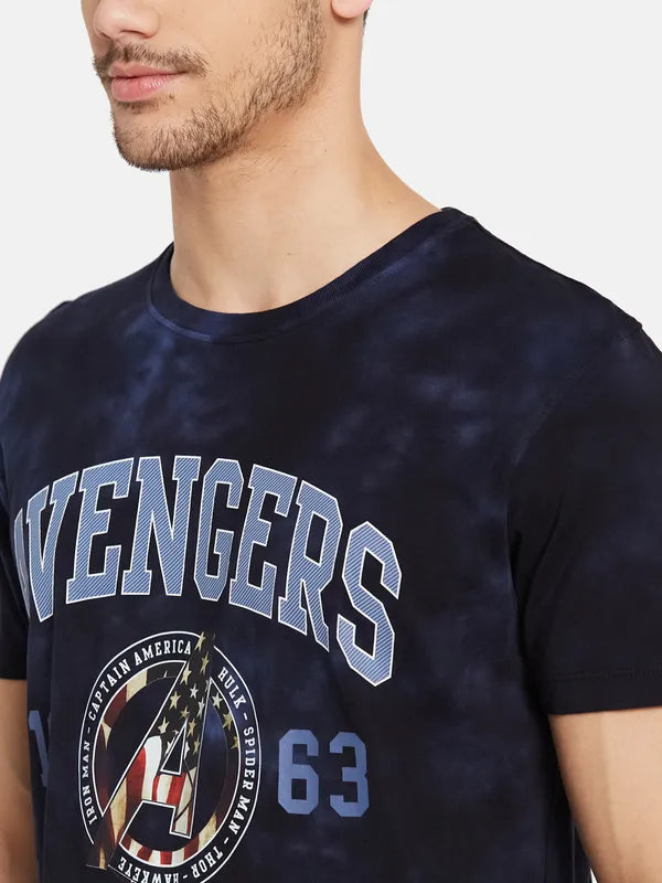 Marvel Avengers Overdye Chest Print T-Shirt