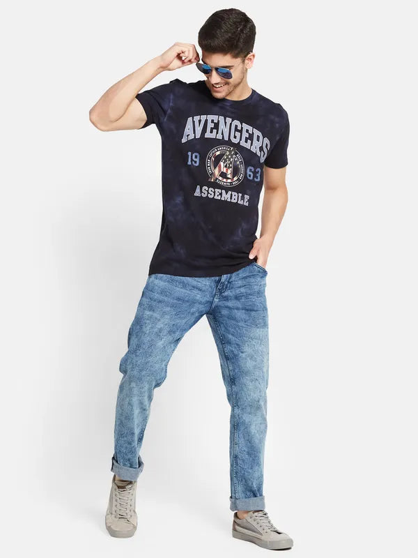 Marvel Avengers Overdye Chest Print T-Shirt
