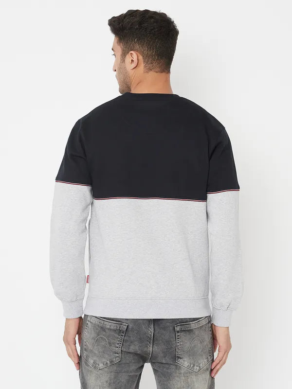 Men Grey Melange Sweatshirts