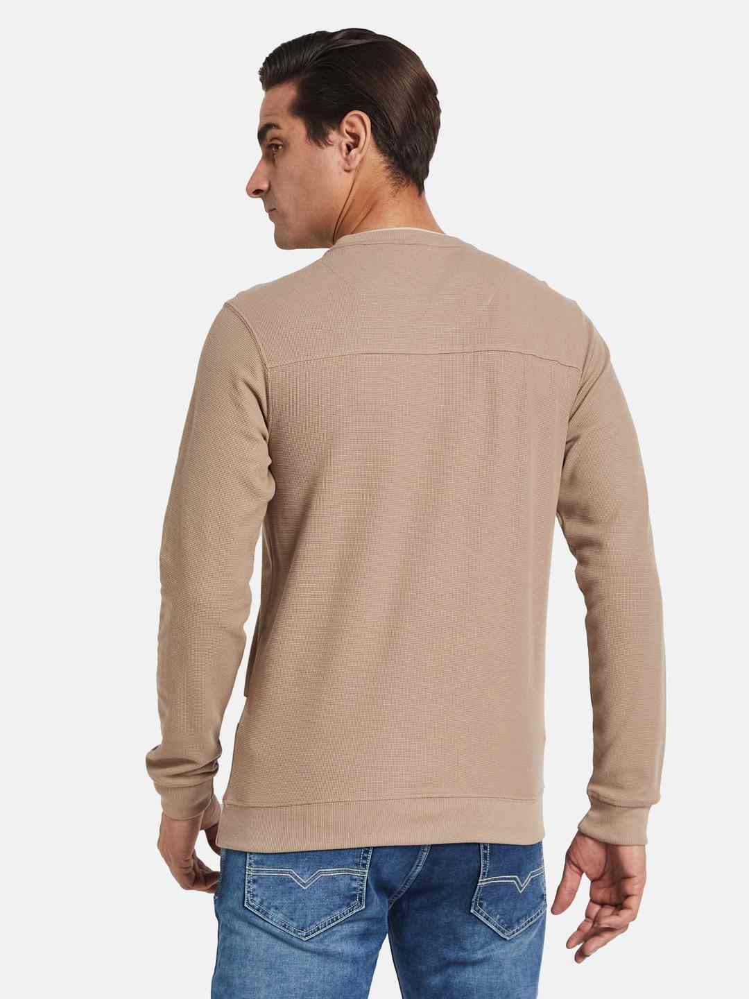 Octave Men Round Neck Long Sleeves Sweatshirt