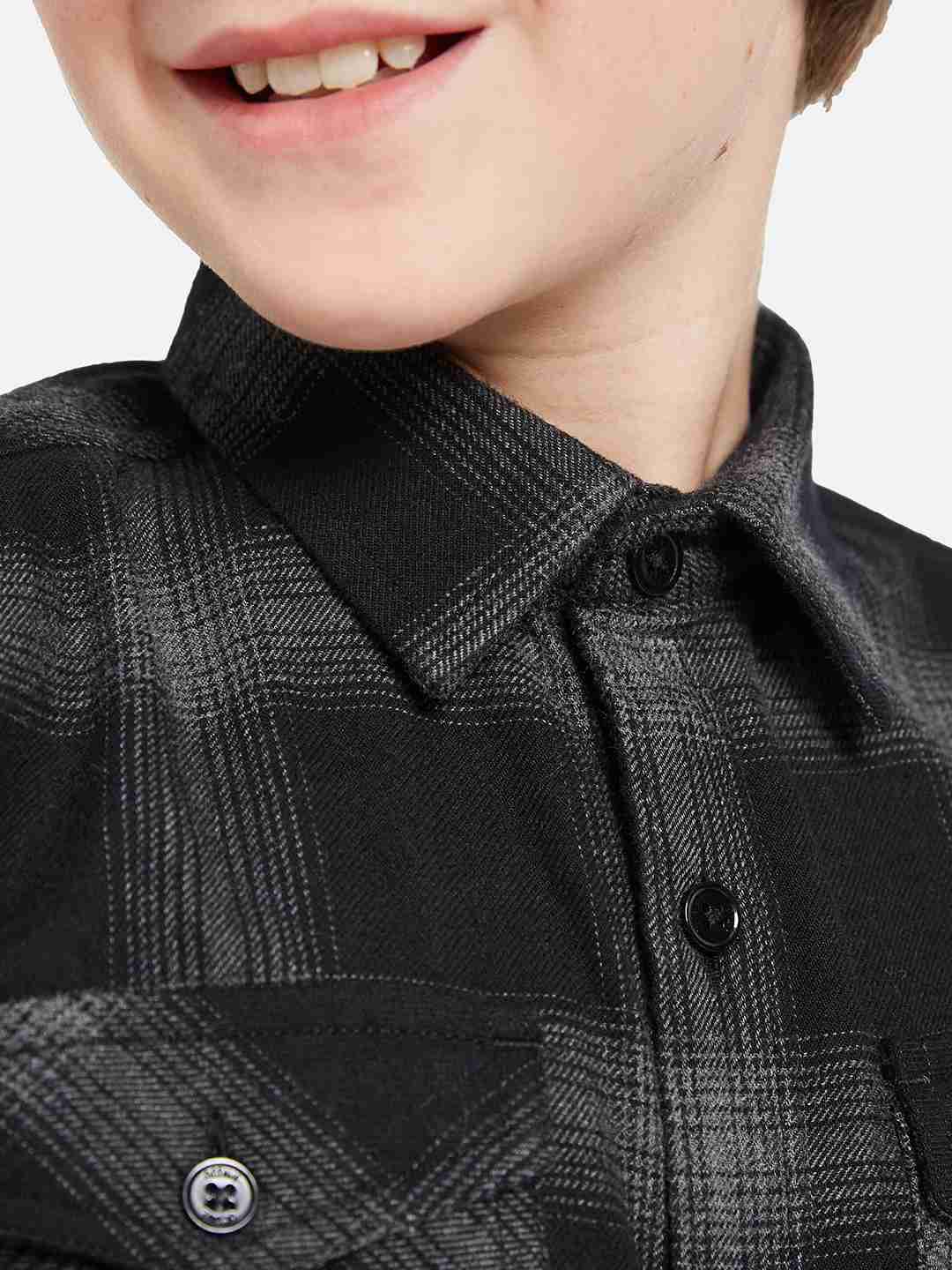 Octave Boys Tartan Checked Cotton Casual Shirt