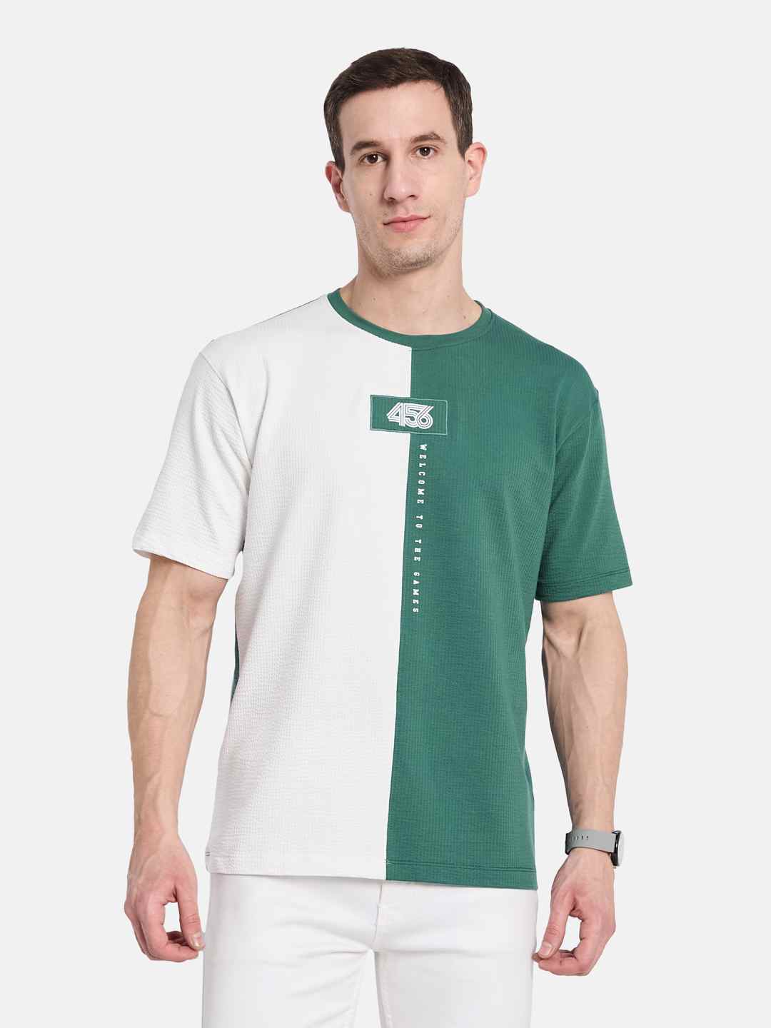 Octave Men Colourblocked T-shirt