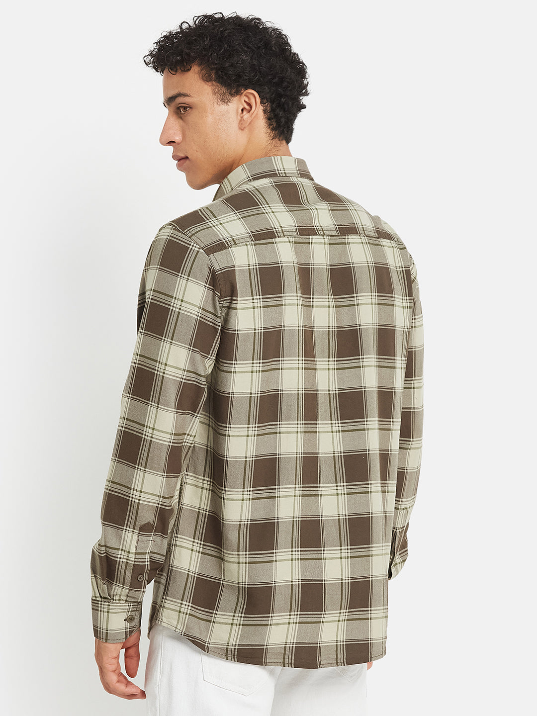 METTLE SS25 Striped Cotton Spread Collar Casual Shirt