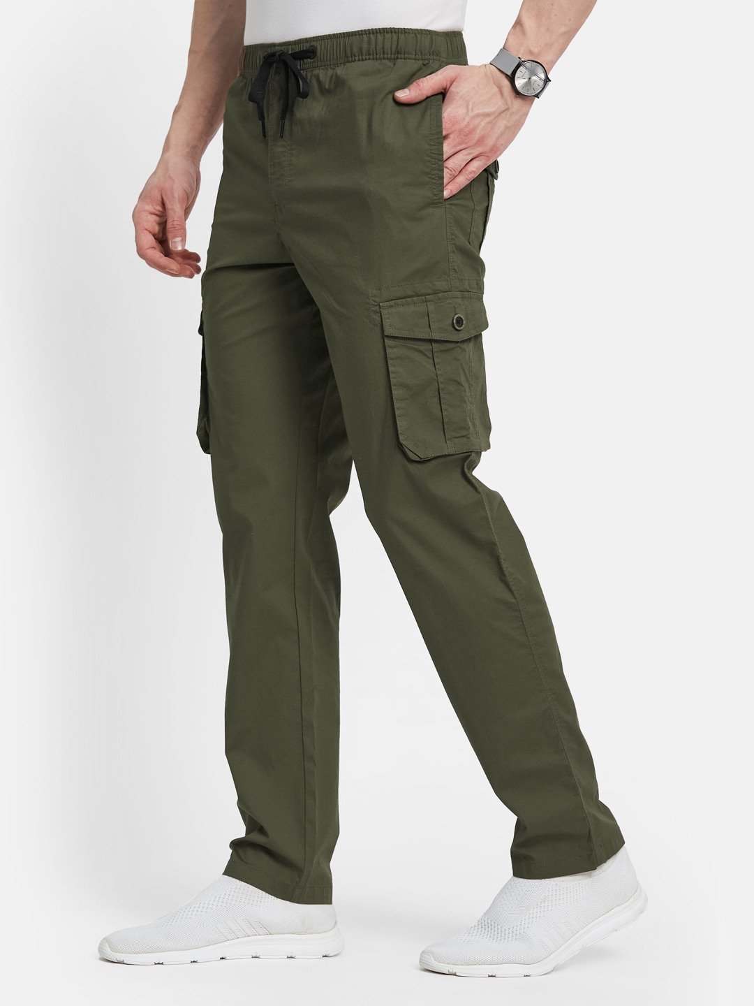 Octave Men Regular Fit Cargos Trousers
