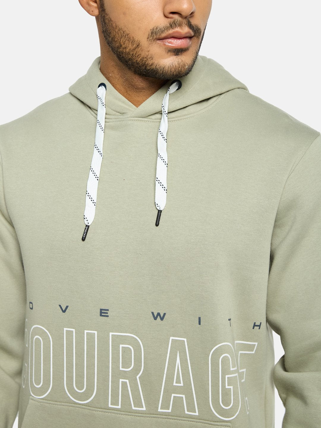 Octave Men Printed Hooded Sweatshirt