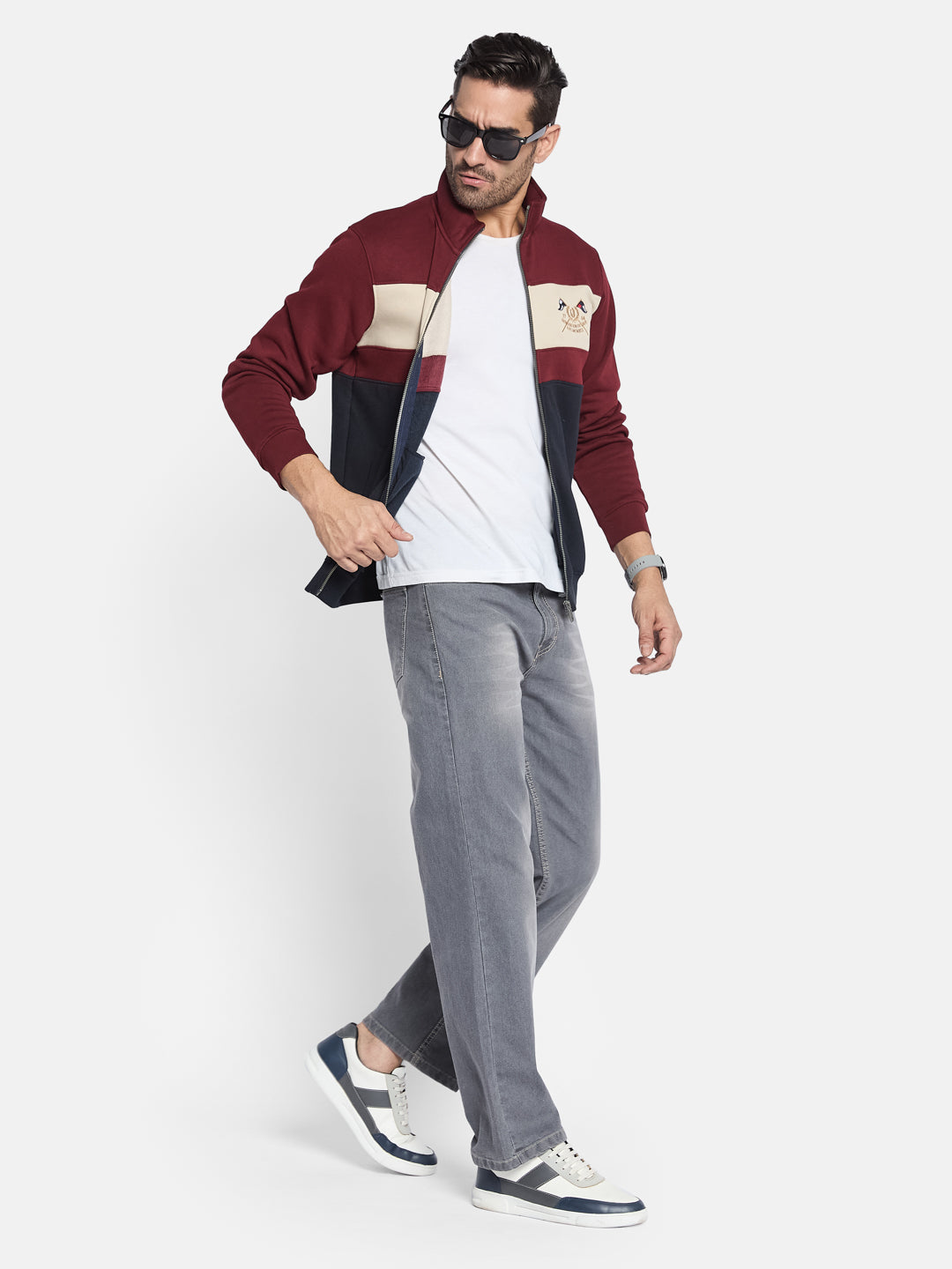 Octave Men Colourblocked Sweatshirt