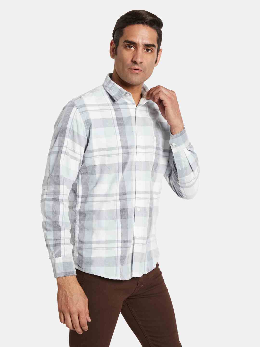 METTLE Men Multi Stripes Opaque Striped Casual Shirt