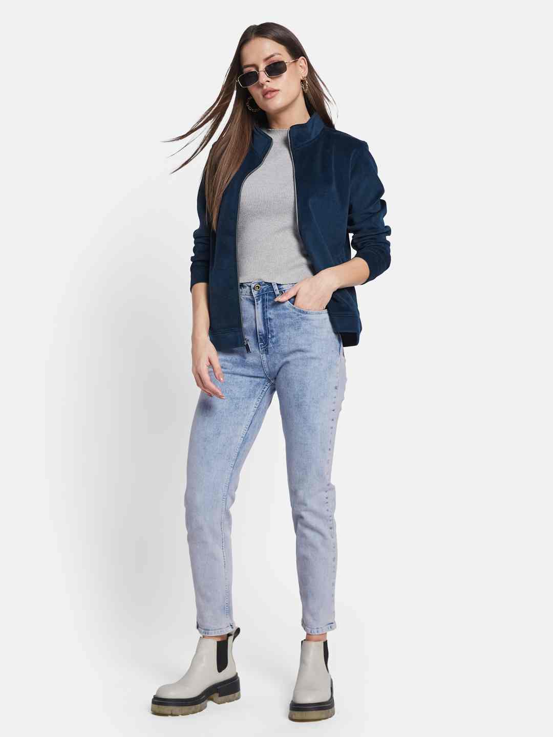 METTLE Women Front-Open Sweatshirt