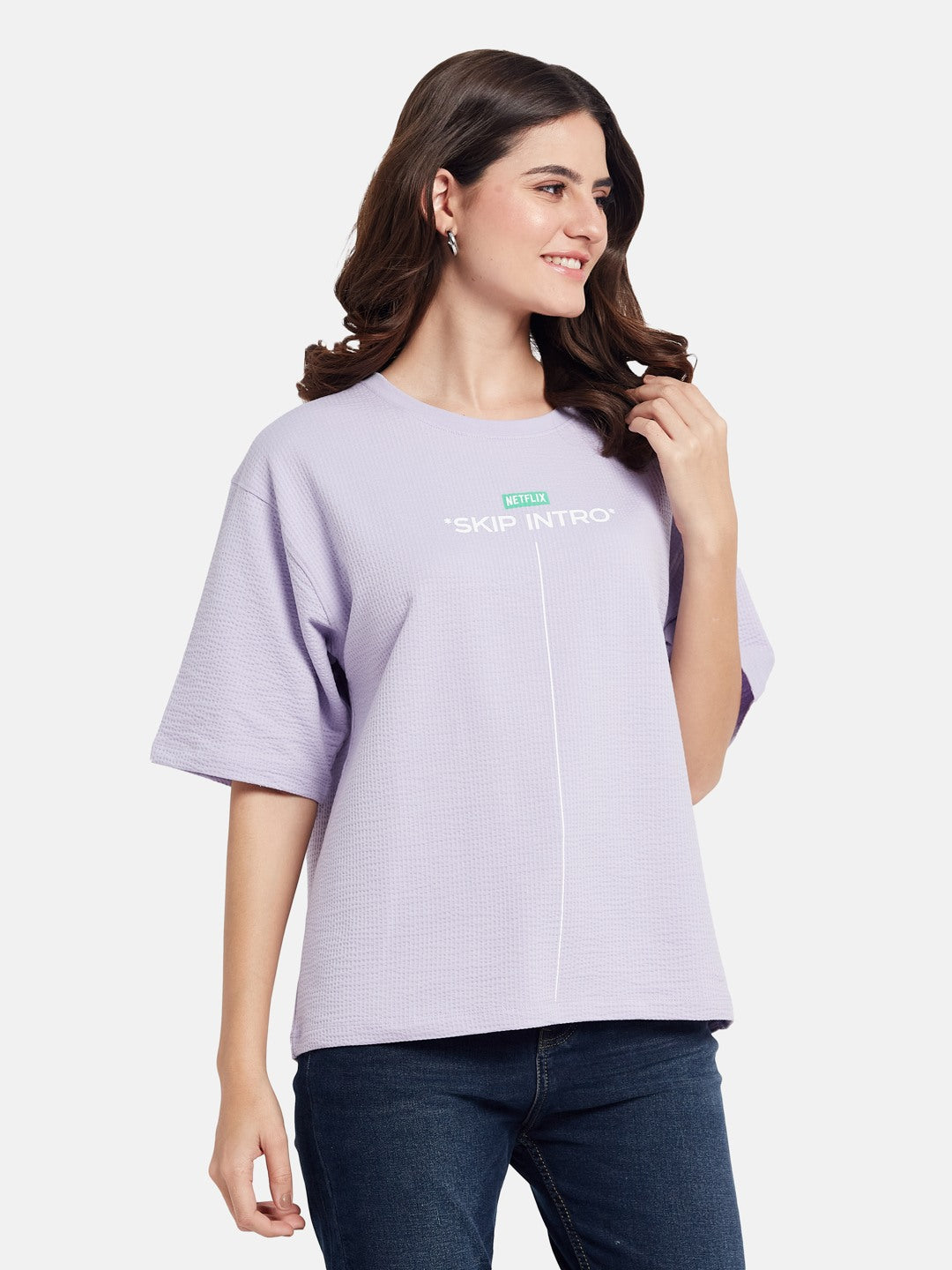 METTLE Graphic Printed Round Neck Cotton T-shirt