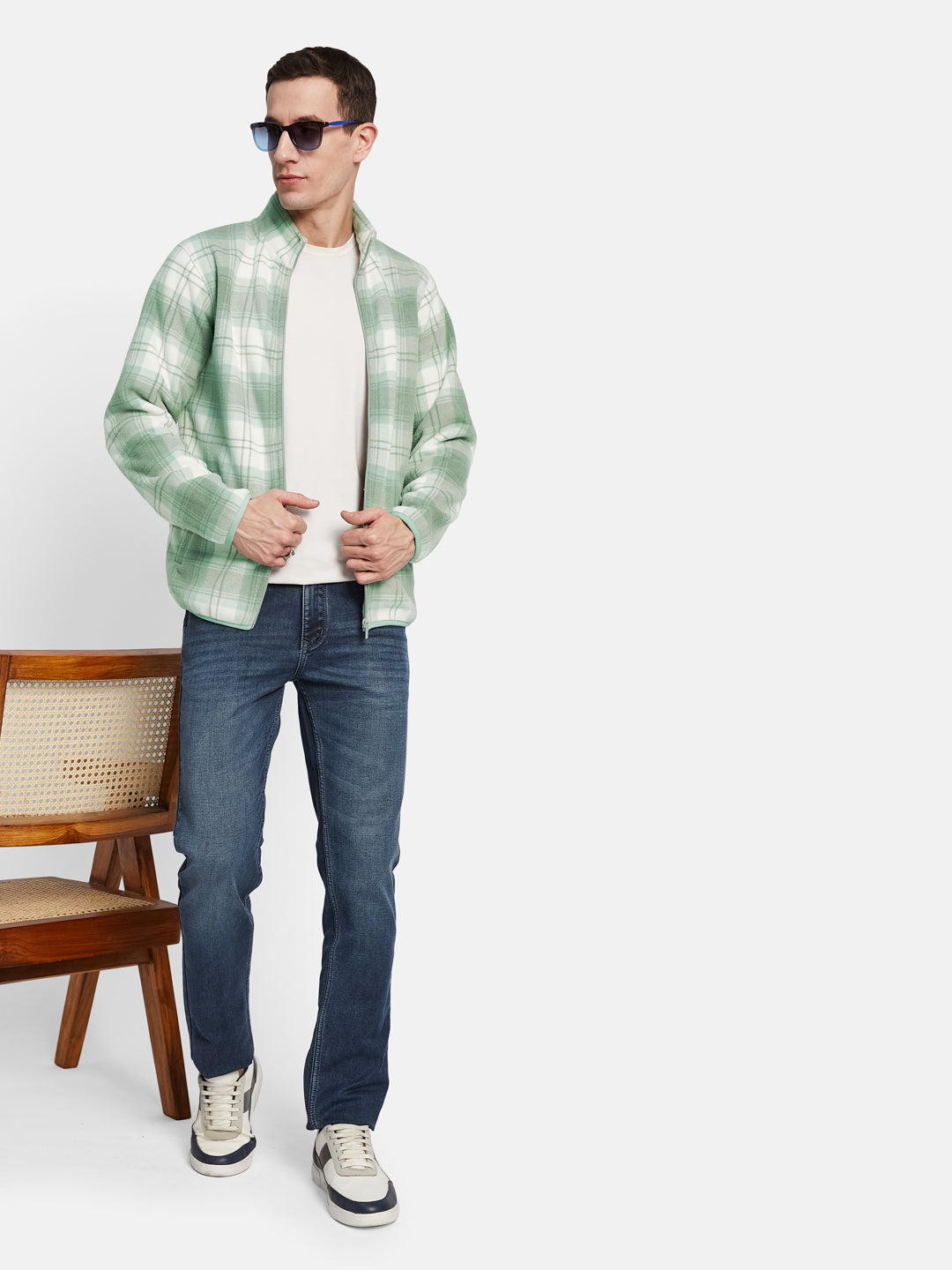 Octave Men Checked Sweatshirt