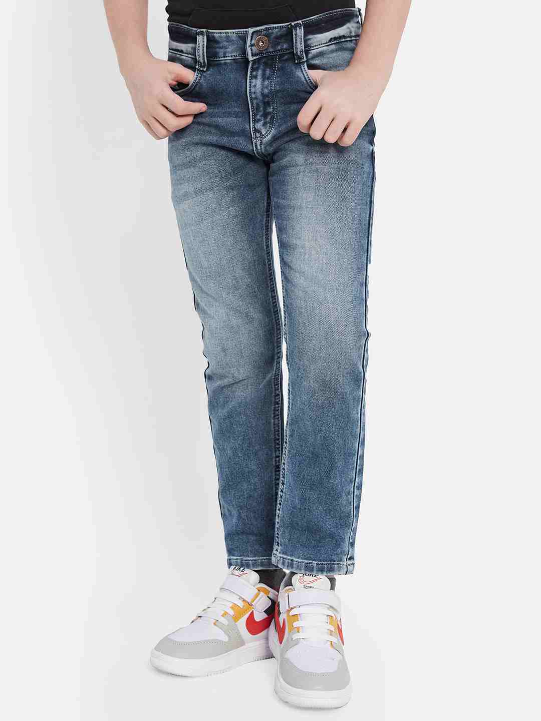 Octave Boys Heavy Fade Clean Look Stretchable Jeans