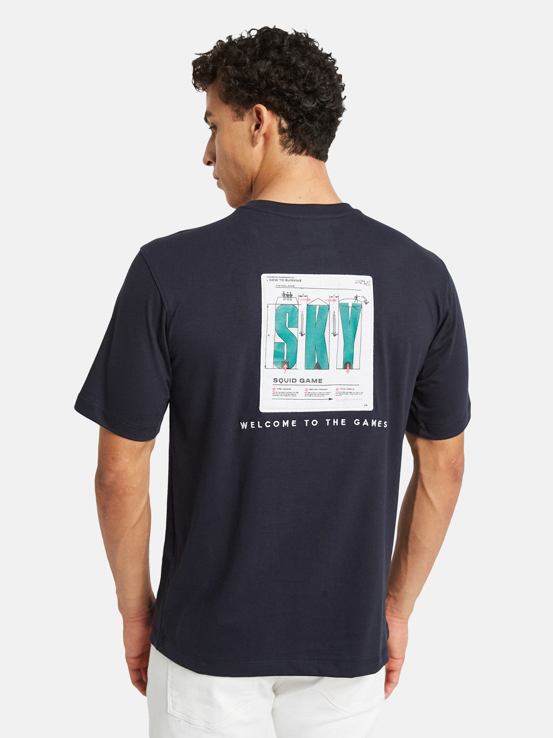 Octave Graphic Printed Short Sleeves Cotton T-shirt