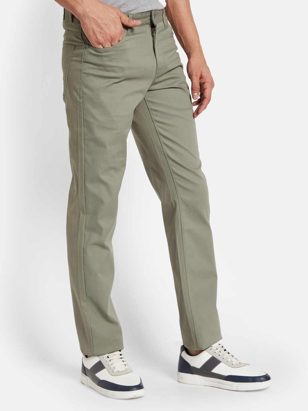 Octave Men Regular Fit Cotton Chinos
