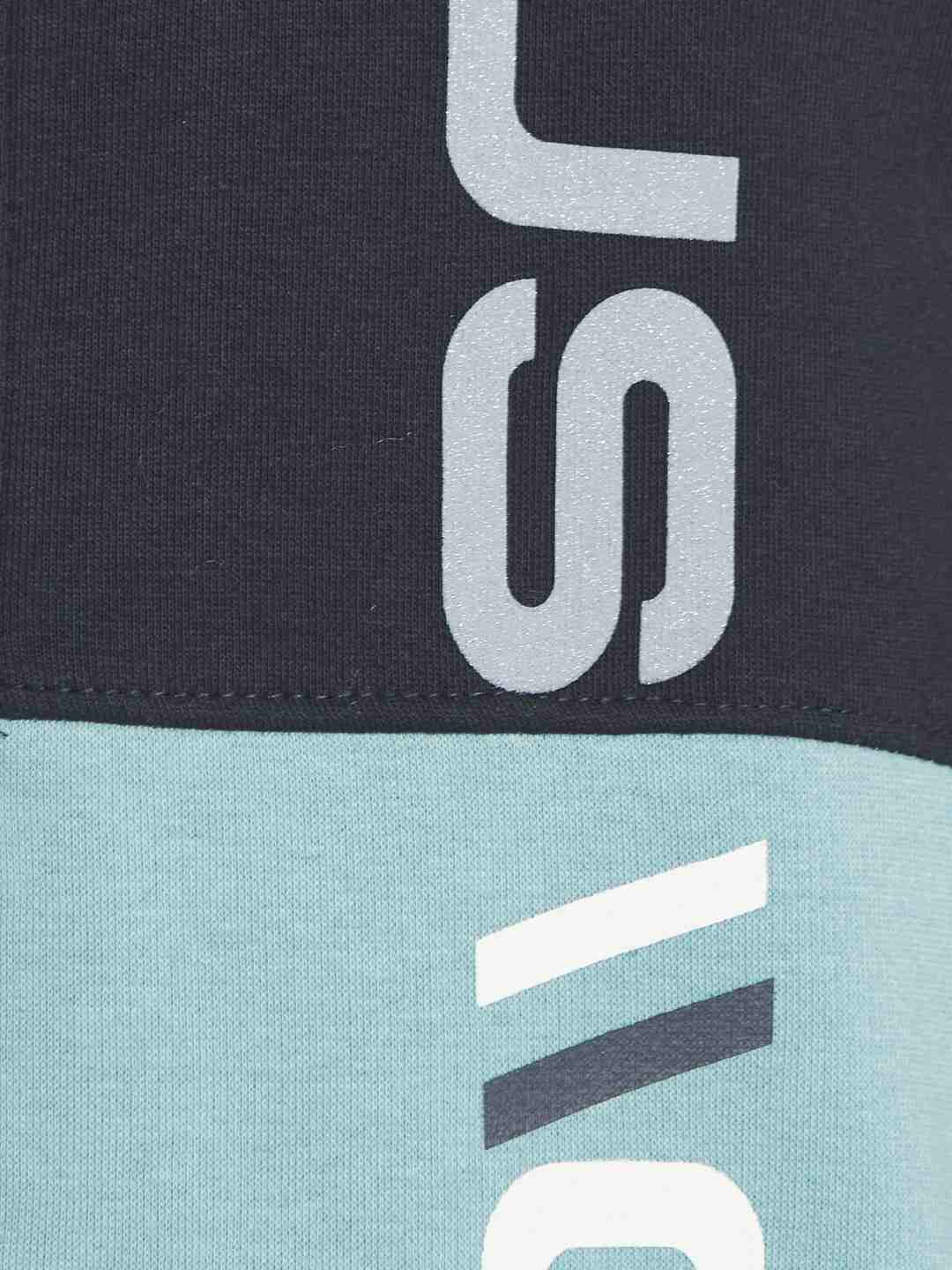 Octave Men Colourblocked Hooded Sweatshirt