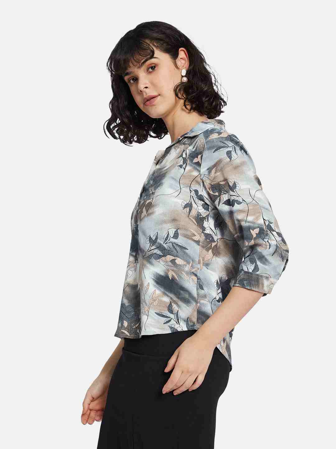 METTLE Floral Print Cotton Top