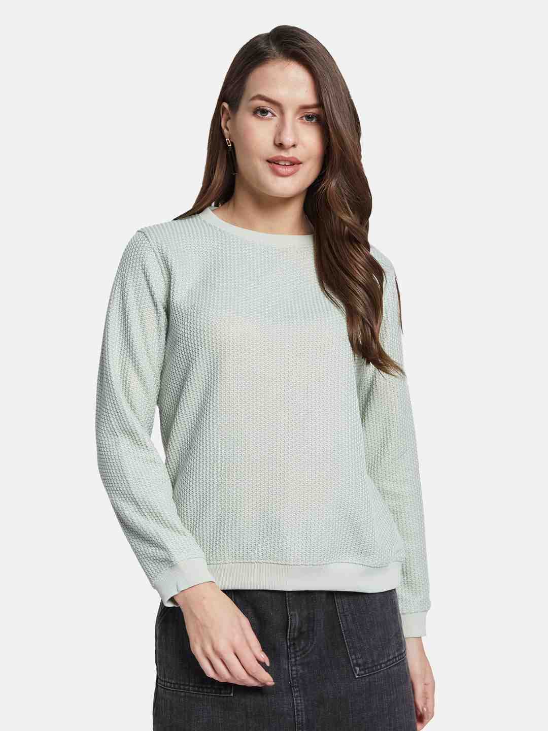 METTLE Women Round Neck Regular Sweatshirt