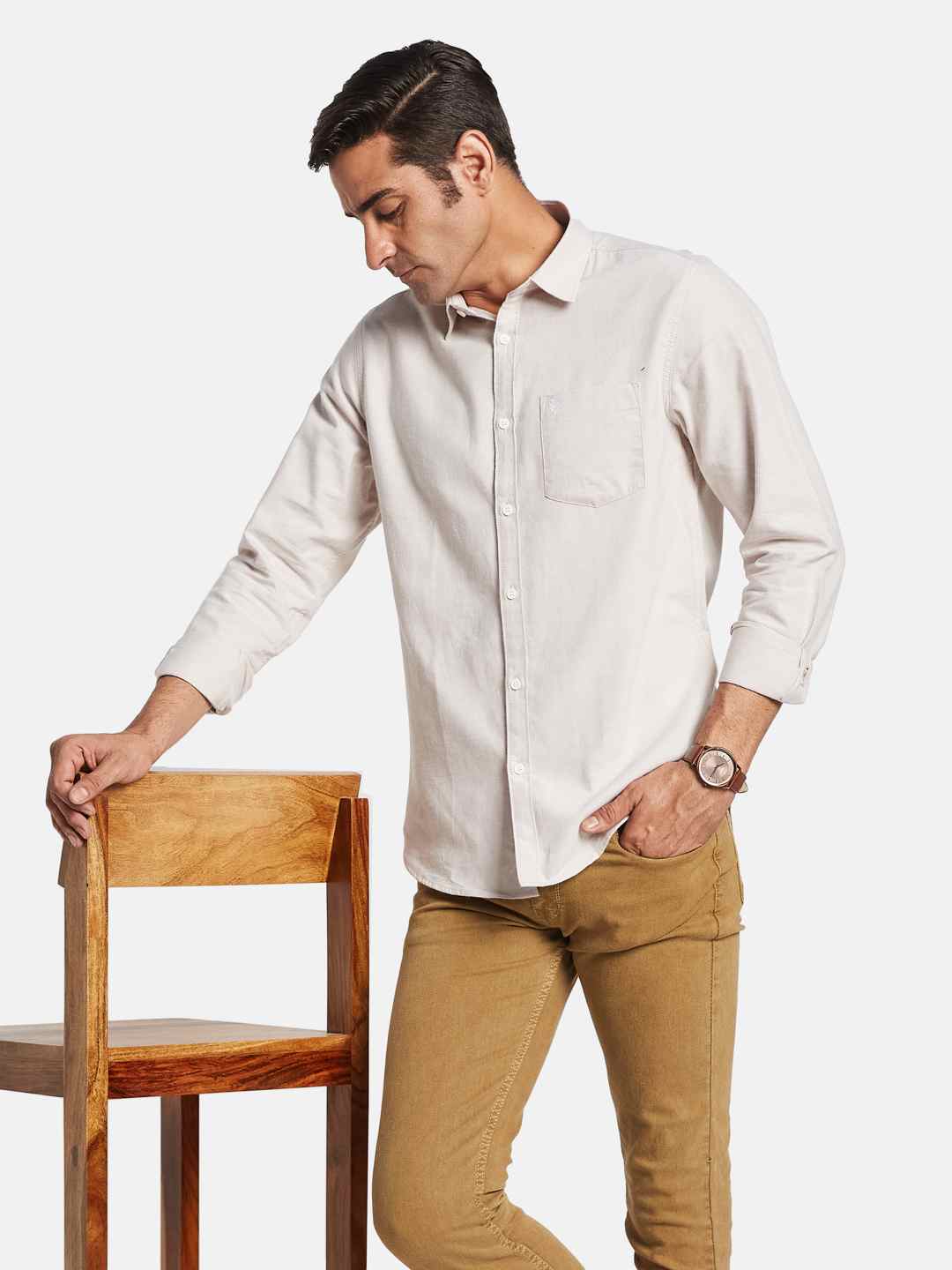 METTLE Men Opaque Casual Shirt
